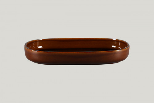 Plat creux ovale cuivre porcelaine 33,2 cm Rakstone Ease Rak