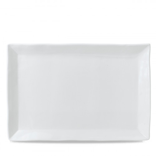 Assiette coupe plate rectangulaire blanc porcelaine 34,5x23,3 cm Dudson White Dudson