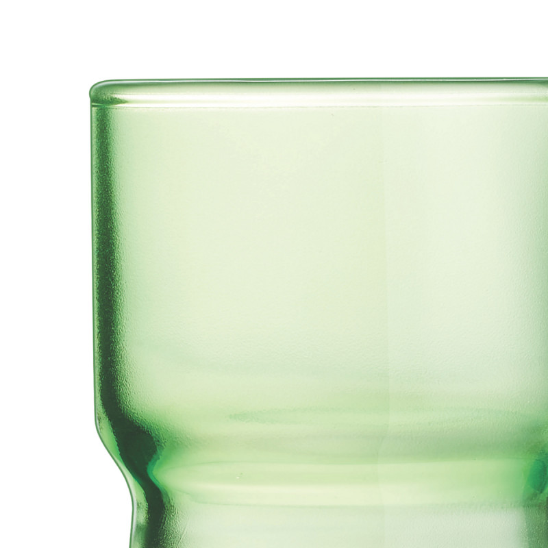 Gobelet forme basse vert verre trempé 16 cl Log Brush Arcoroc
