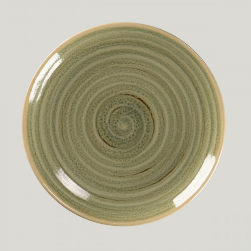 Assiette coupe plate rond vert porcelaine Ø 15 cm Rakstone Spot Rak