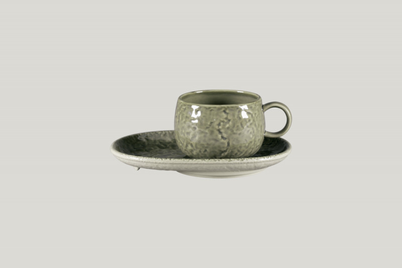 Tasse à café rond steel porcelaine 28 cl Ø 9 cm Krush Rak