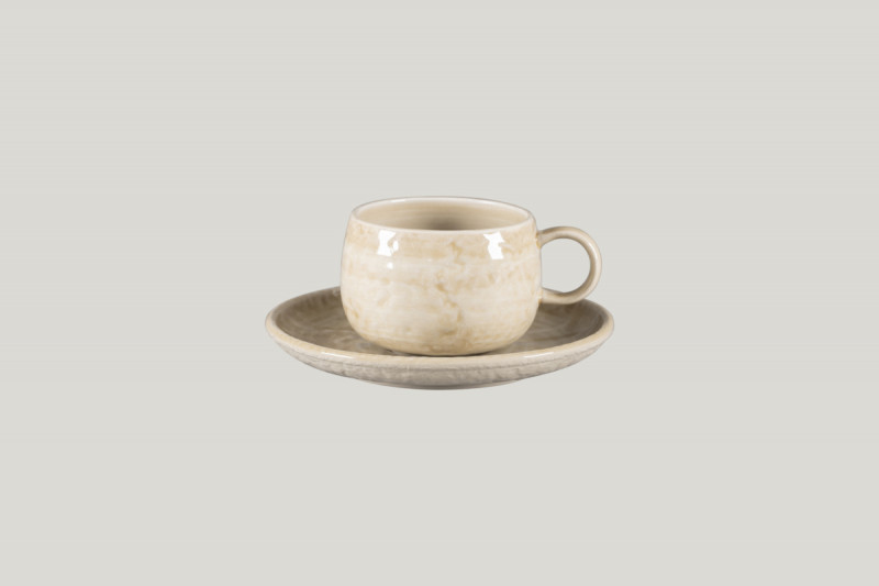 Tasse à café rond vanilla porcelaine 28 cl Ø 9 cm Krush Rak