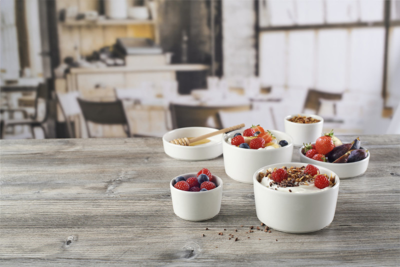 Pot droit blanc porcelaine vitrifiée Ø 9 cm Nourish White Churchill