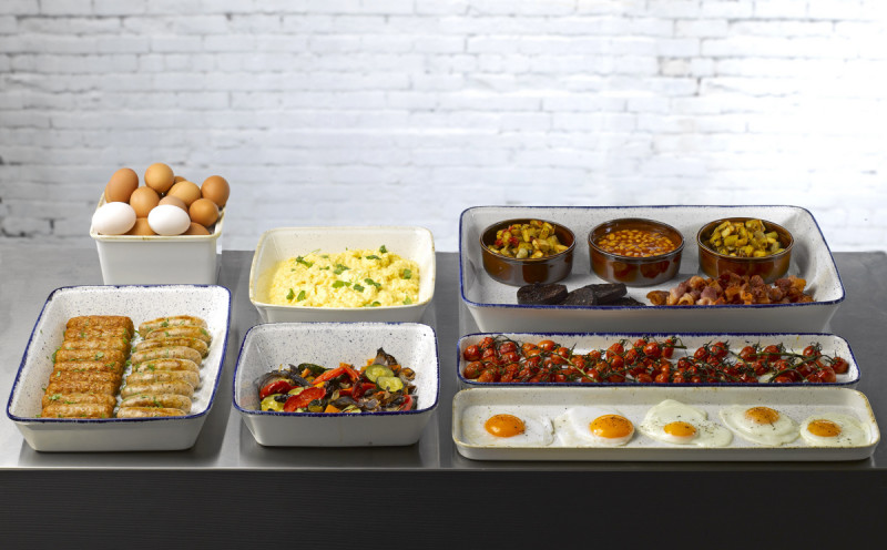 Plat buffet porcelaine vitrifiée blanc 25x25x6,2 cm 2 L Counter Serve Churchill