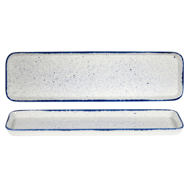 Plat GN2/4 porcelaine vitrifiée Hints Indigo 53x15x2,5 cm 1,4 L Stonecast Hints Churchill