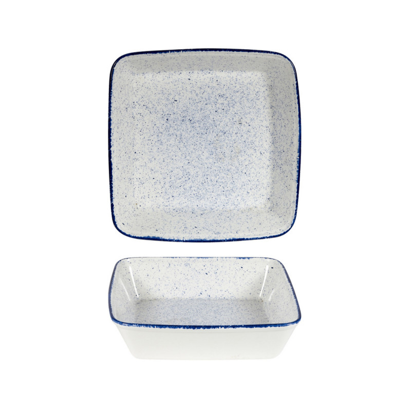 Plat buffet porcelaine vitrifiée Hints Indigo 25x25x6,2 cm 2 L Stonecast Hints Churchill