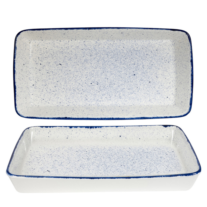 Plat buffet porcelaine vitrifiée Hints Indigo 53x16x6,2 cm 3 L Stonecast Hints Churchill