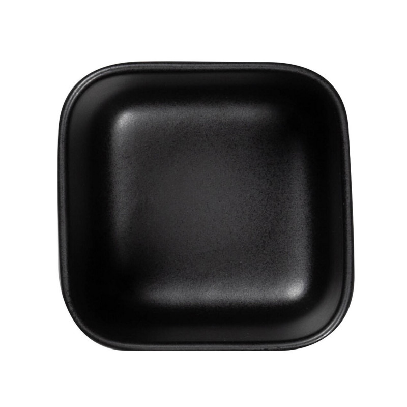Sucrier carré noir porcelaine 23 cl 8 cm Fractal Rak