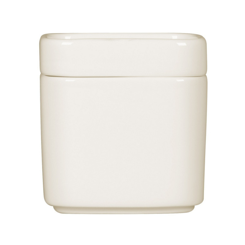 Sucrier carré blanc porcelaine 23 cl 8 cm Fractal Rak