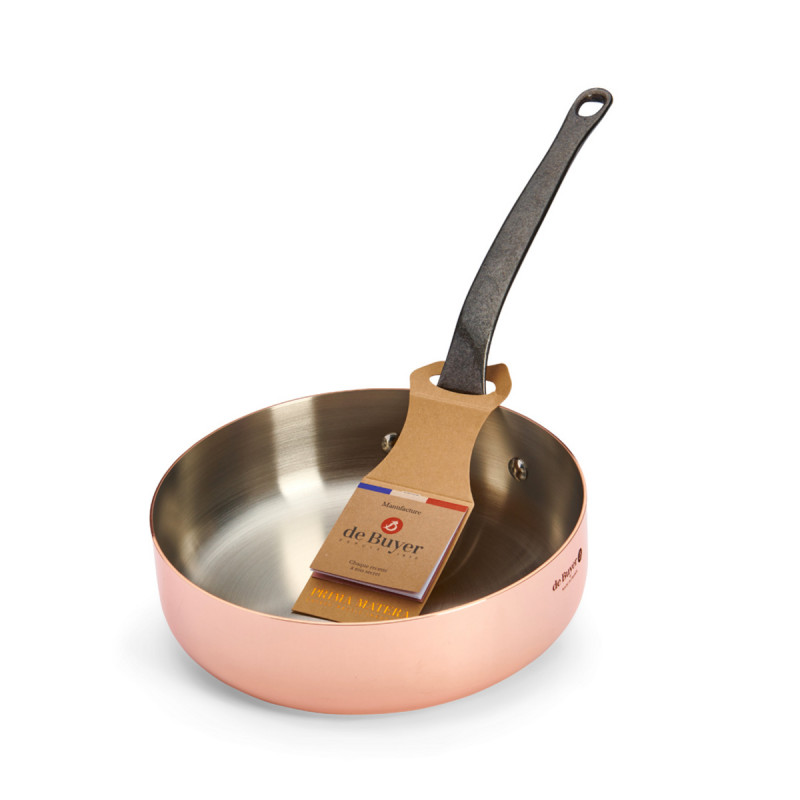 Sauteuse droite cuivre inox Ø 24 cm 6,6 cm 3 L Prima Matera De Buyer