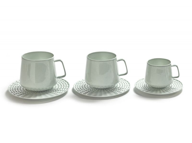 Tasse à thé rond vert porcelaine Ø 8,4 cm Nido Serax