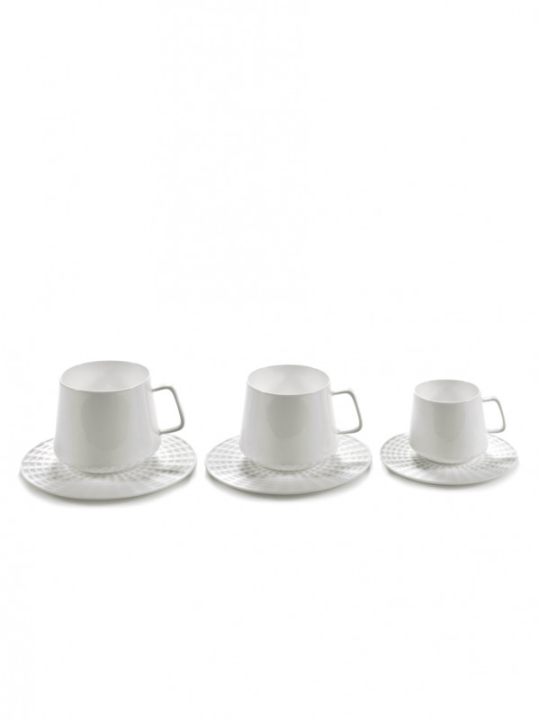 Sous tasse à café rond blanc porcelaine Ø 13,8 cm Nido Serax