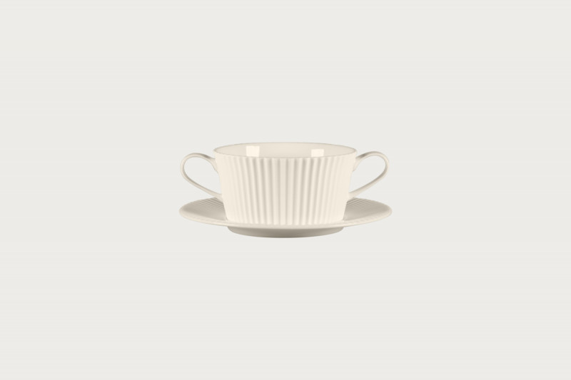 Sous tasse à bouillon rond blanc porcelaine Ø 17,8 cm Spectra Rak