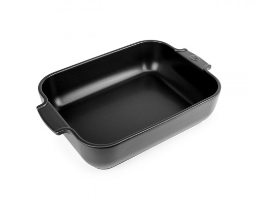 Plat à four rectangulaire noir porcelaine 32x21 cm Peugeot Saveurs