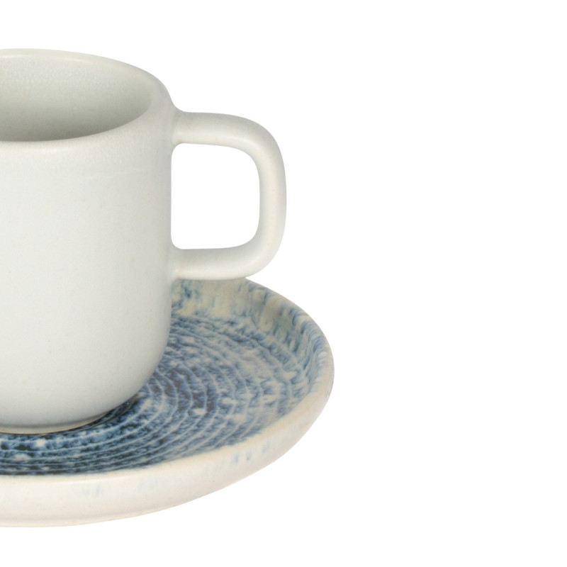 Tasse expresso rond bleu grès émaillé 9 cl Ø 5,5 cm Ice Accolade