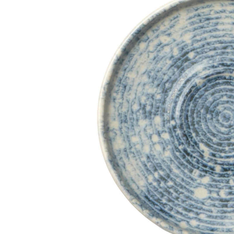Sous tasse expresso rond bleu grès émaillé Ø 12 cm Ice Accolade