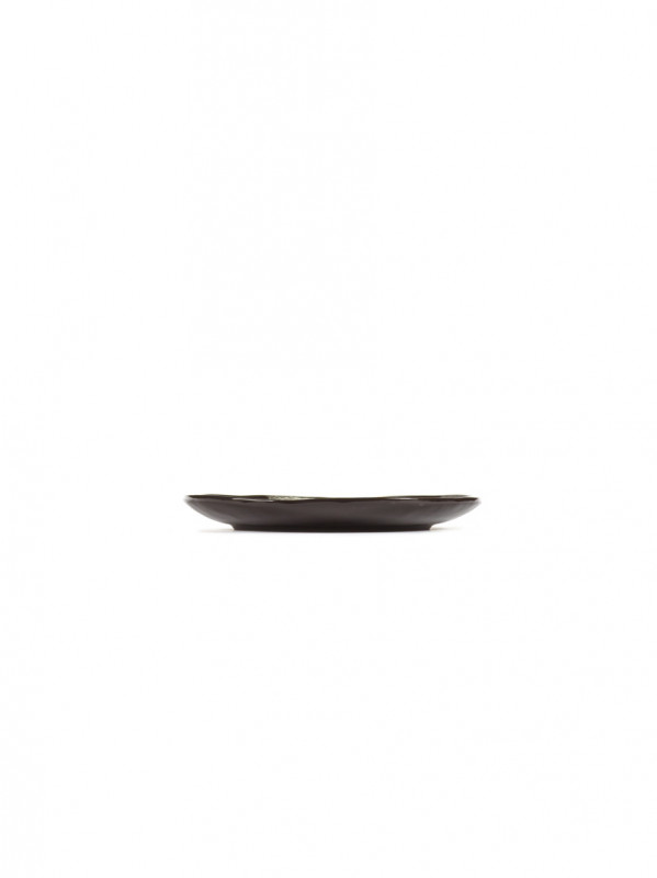 Assiette coupe plate rond ébène grès émaillé Ø 18 cm La Mère Serax