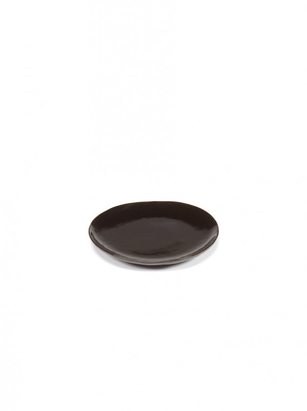 Assiette coupe plate rond ébène grès émaillé Ø 18 cm La Mère Serax