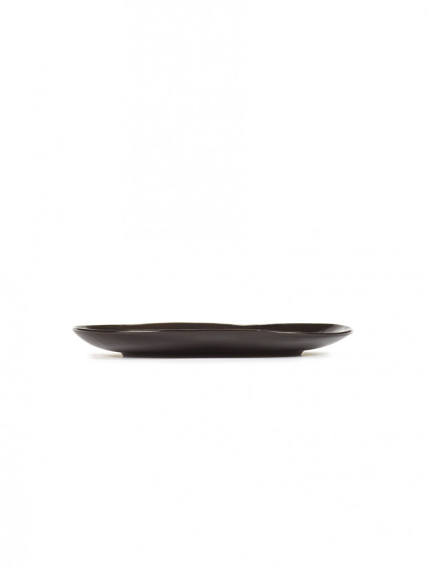 Assiette coupe plate rond ébène grès émaillé Ø 27 cm La Mère Serax