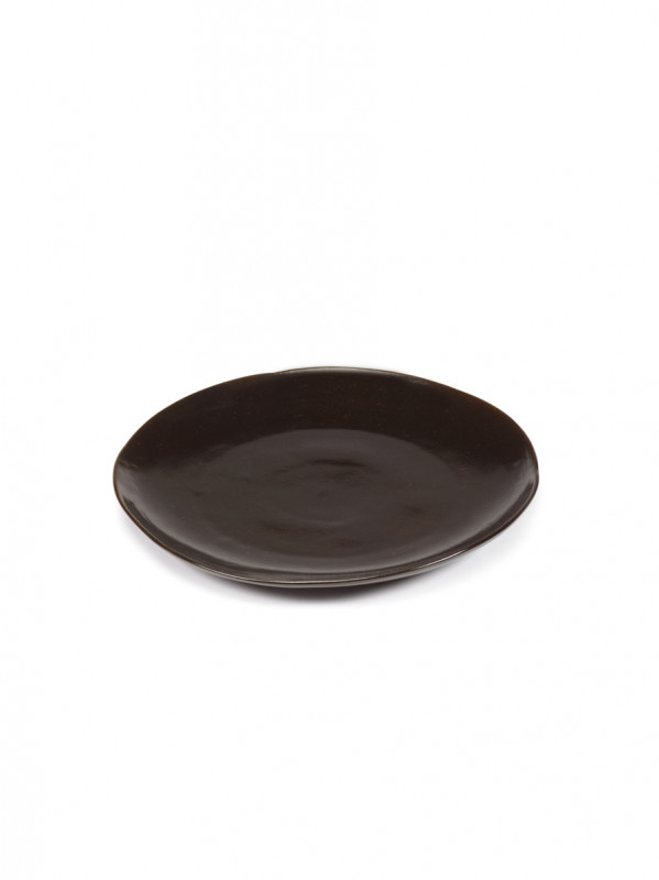 Assiette coupe plate rond ébène grès émaillé Ø 27 cm La Mère Serax
