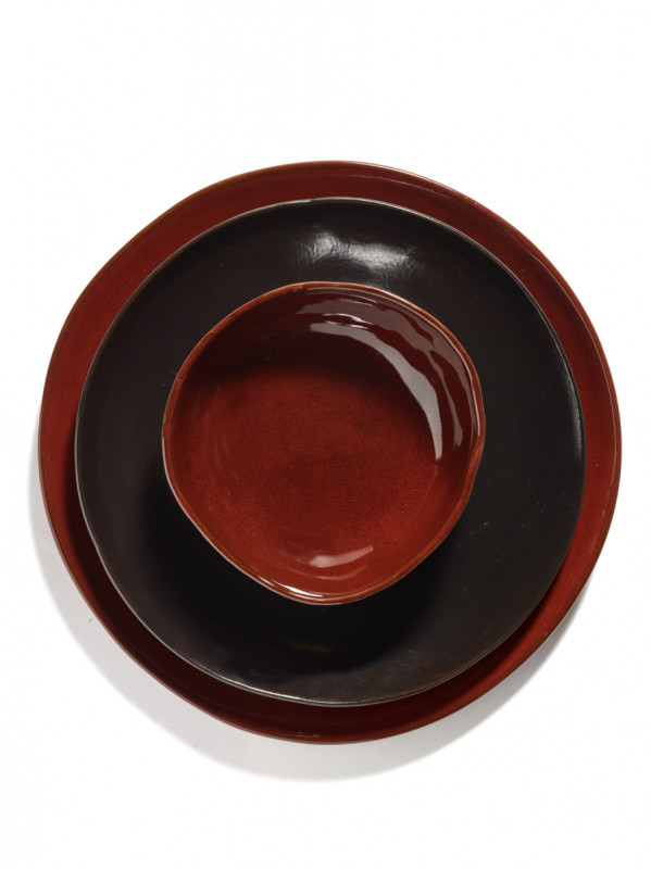 Assiette coupe plate rond ébène grès émaillé Ø 27 cm La Mère Serax