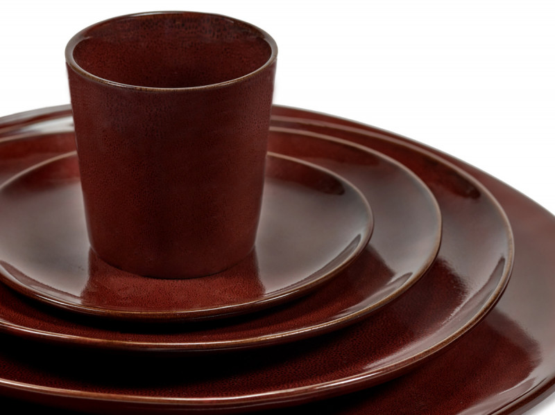 Assiette coupe plate rond Venetian red grès émaillé Ø 27 cm La Mère Serax