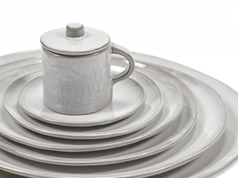Assiette coupe plate rond écru grès émaillé Ø 27 cm La Mère Serax