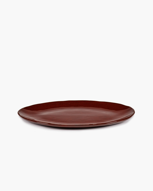 Assiette coupe plate ovale Venetian red grès émaillé Ø 27,5 cm La Mère Serax
