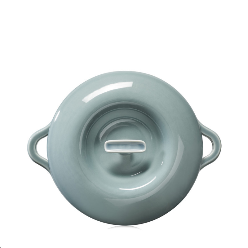 Cocotte avec couvercle pour induction rond Gris nuage porcelaine Ø 26 cm Bombance Revol