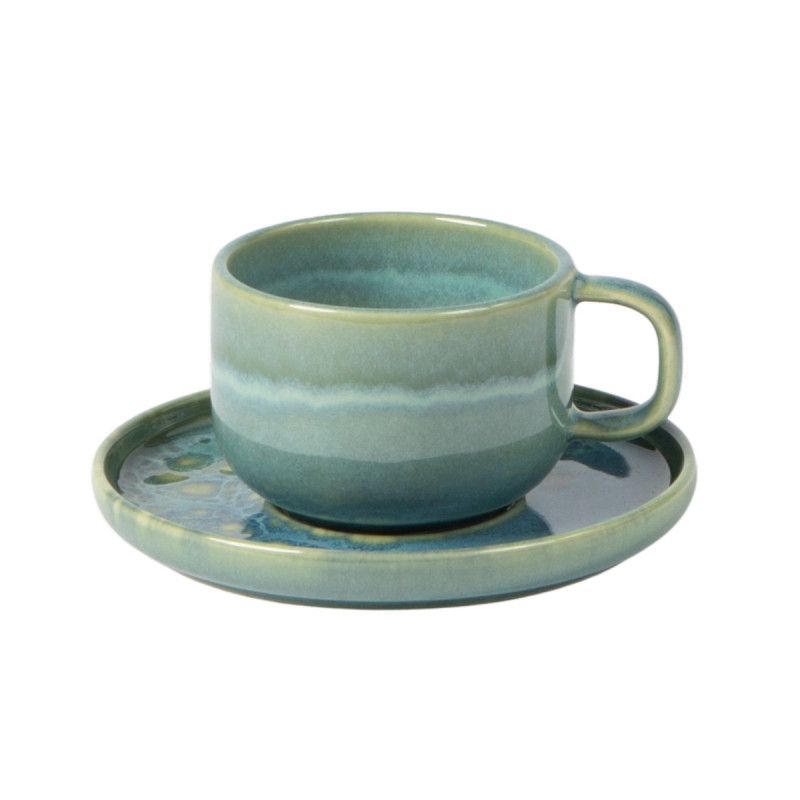 Tasse à thé rond bleu grès émaillé 21 cl Ø 8,5 cm Magic Accolade