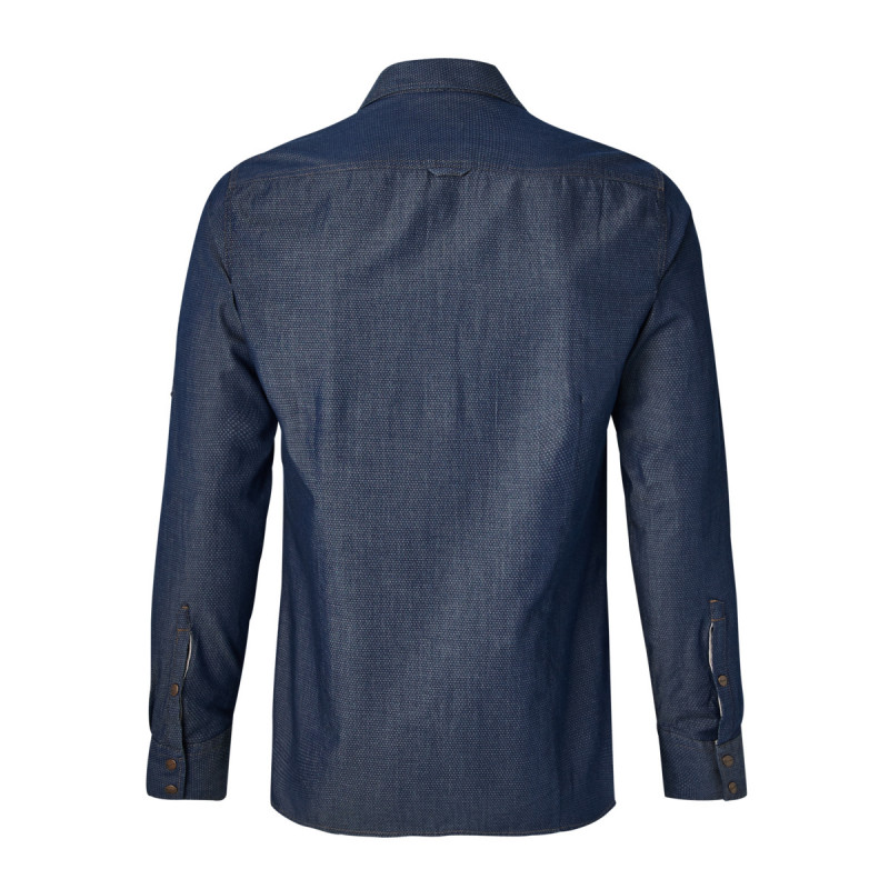 Chemise homme manche longue denim bleu XXL Authentique Molinel