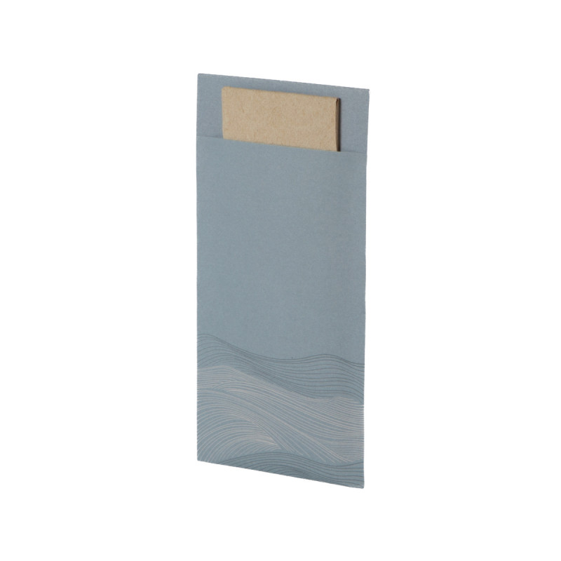 Pochette gris papier 20x10 cm Waves Pro.mundi (50 pièces)