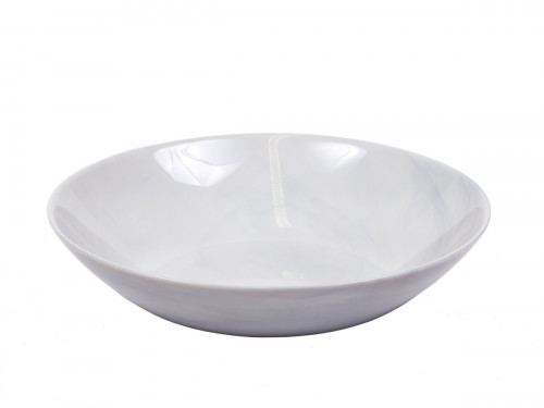 Assiette coupe creuse rond marbre gris verre opal Ø 20 cm Diwali Luminarc