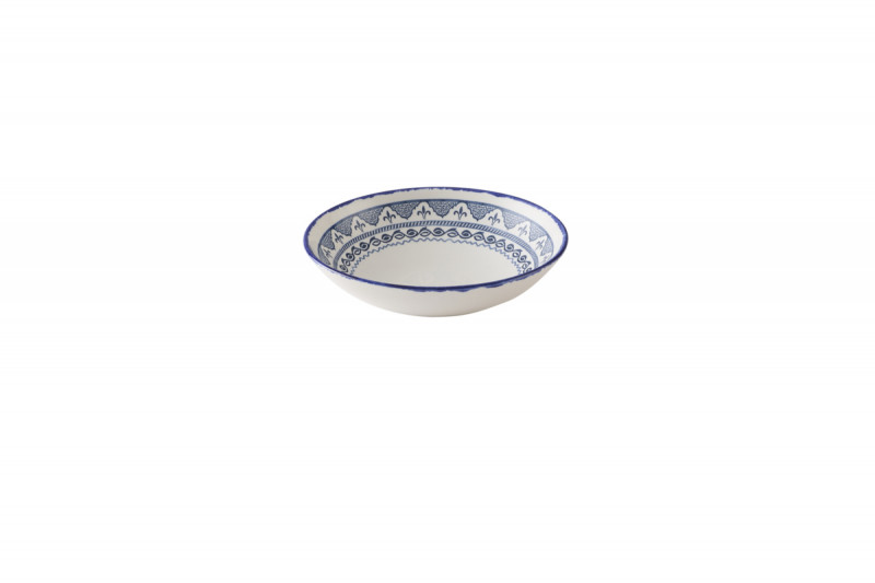 Assiette coupe creuse rond Ink porcelaine vitrifiée Ø 18 cm Harvest Mediterranean Moresque Dudson
