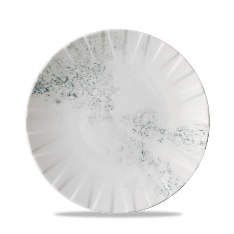 Assiette coupe plate porcelaine vitrifiée Ø 23,5 cm Smoke Churchill