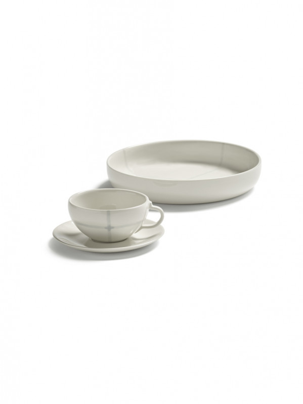 Sous tasse à café rond Salt porcelaine Ø 14 cm Zuma Serax