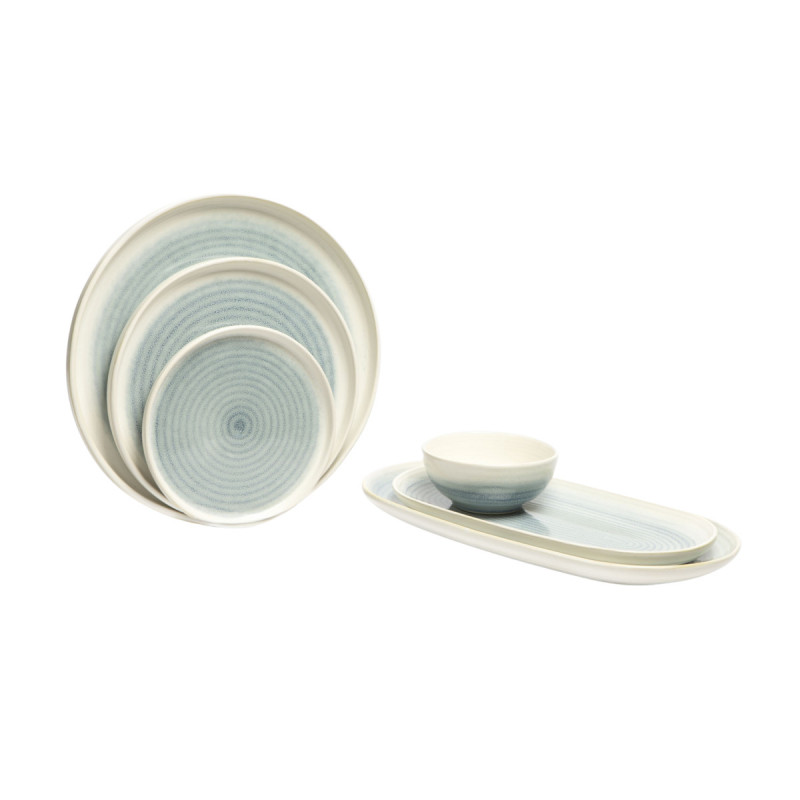 Assiette plate rond ivoire grès émaillé Ø 17 cm Pacific Pro.mundi