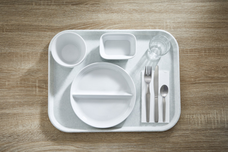 Assiette régithermie sans séparation rond blanc porcelaine Ø 22,8 cm Vitalia Essentials Collection