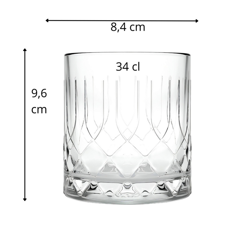 Gobelet verre pressé 34 cl Chicago La Rochere