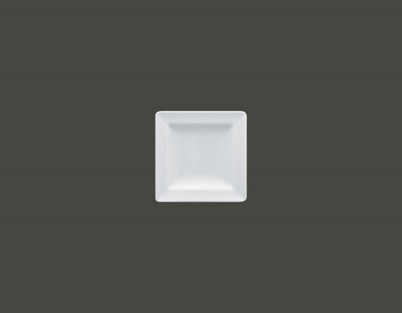 Assiette plate carré blanc porcelaine 12,4x12,4 cm Charm Rak