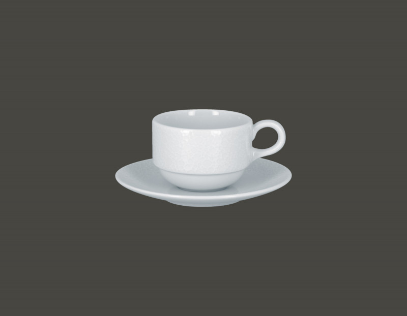 Tasse à thé empilable rond blanc porcelaine 23 cl Ø 8,5 cm Charm Rak