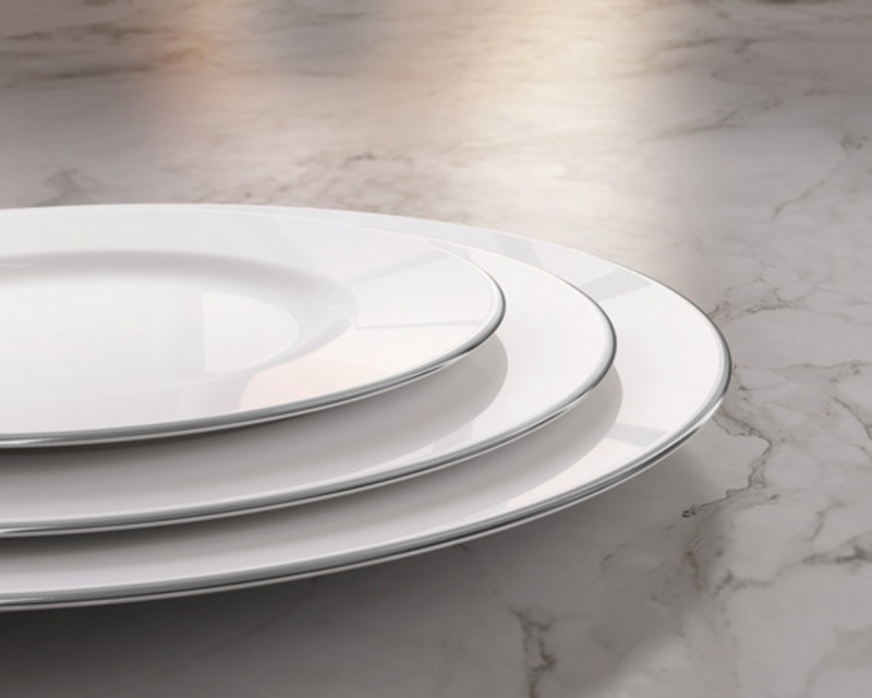 Assiette plate rond blanc porcelaine bone china Ø 31 cm Anmut Villeroy & Boch