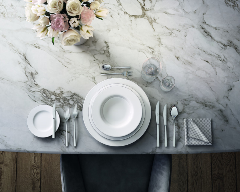 Assiette creuse rond blanc porcelaine bone china Ø 24 cm Anmut Villeroy & Boch