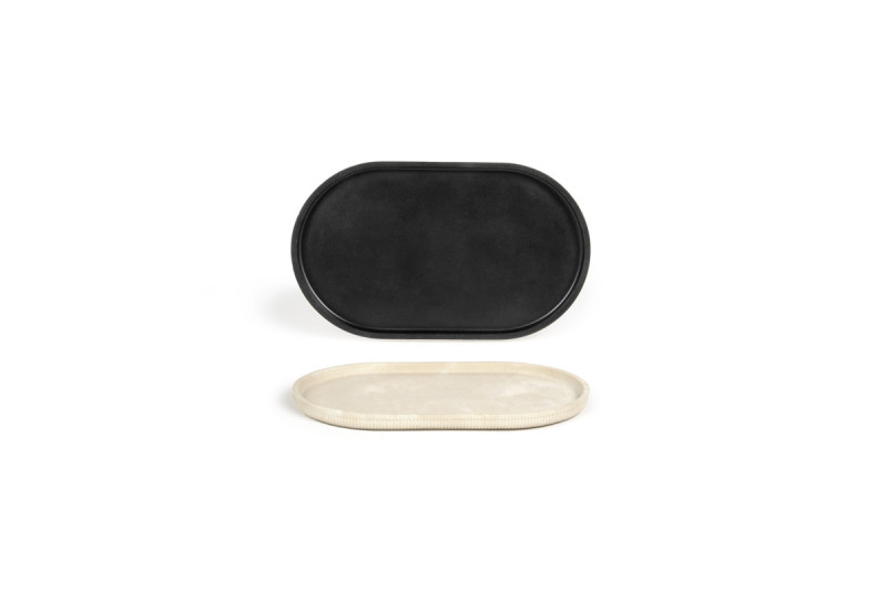 Plateau noir résine Casablanca Foh