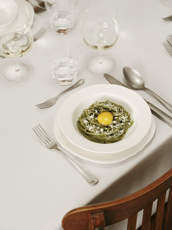 Assiette à pâtes creuse rond blanc porcelaine Ø 22 cm Silhouette Serax