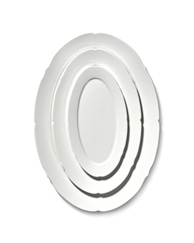 Assiette ovale blanc porcelaine 18,5x10 cm Silhouette Serax