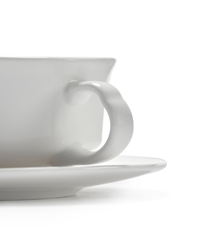 Soucoupe pour tasse à expresso rond blanc porcelaine Ø 12,76 cm Silhouette Serax