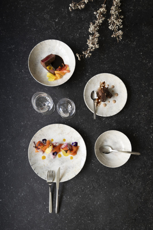 Assiette coupe plate gris grès émaillé Ø 27 cm Sirocco Accolade