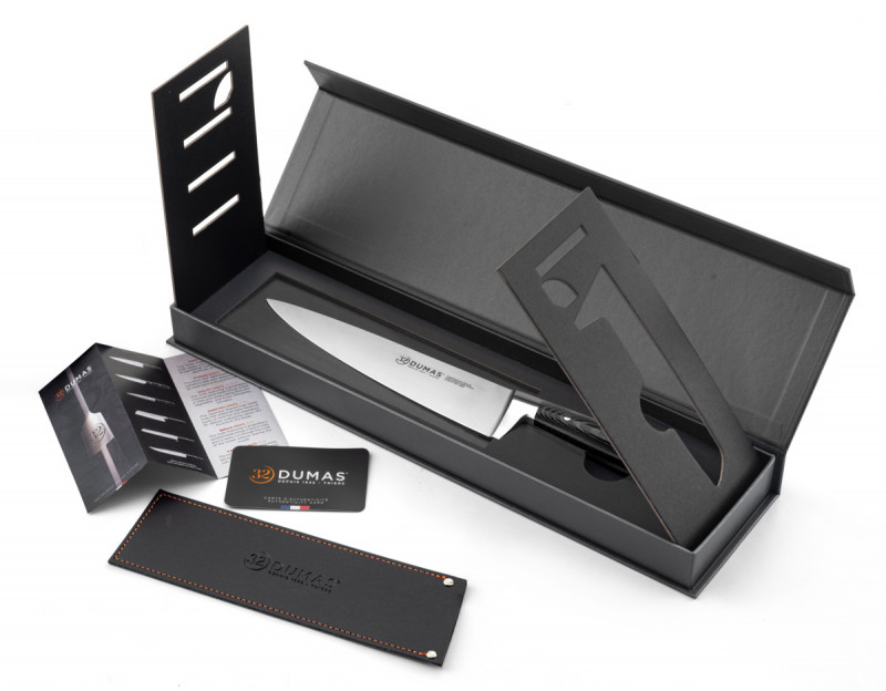 Couteau chef 20 cm inox plastique unie Signature Micarta 32 Dumas