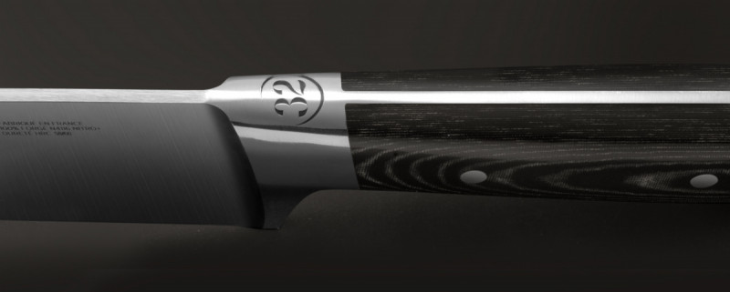 Couteau à pain 20 cm inox plastique unie Signature Micarta 32 Dumas
